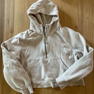 Lululemon Scuba Oversized Half-Zip Hoodie cream